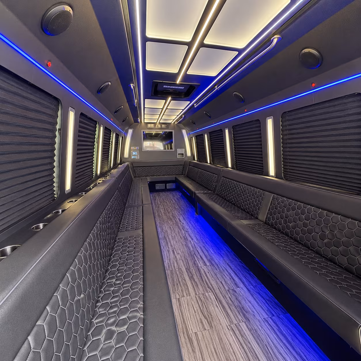 cincinnati 30 passenger party bus interior