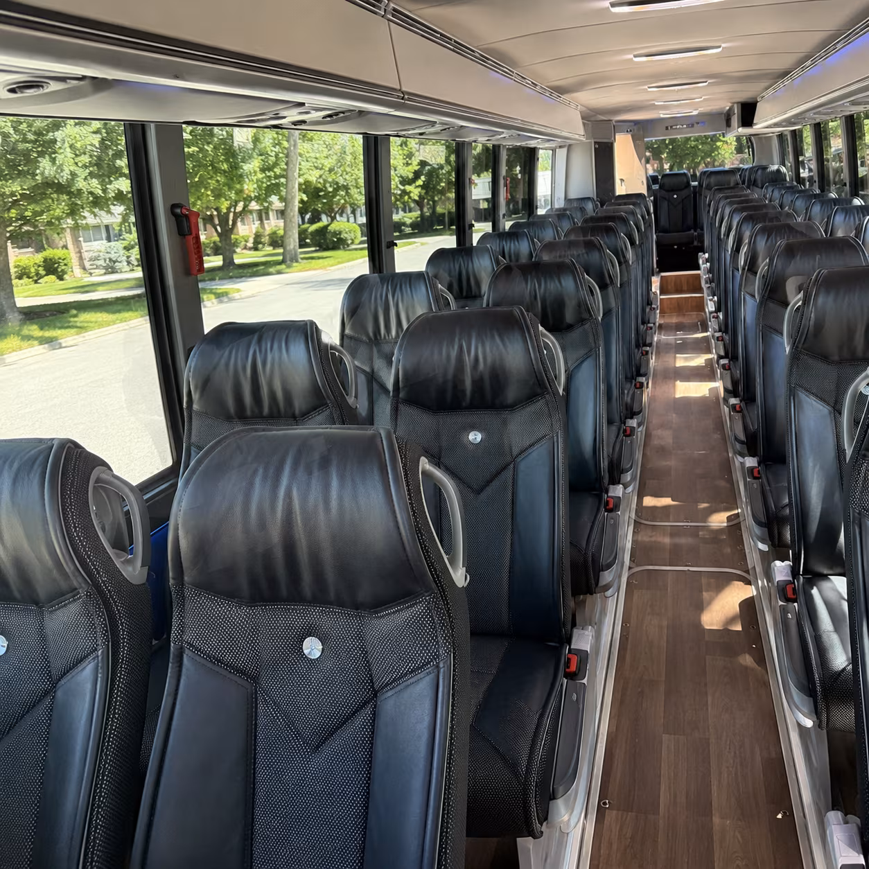 cincinnati 40 passenger charter bus inside