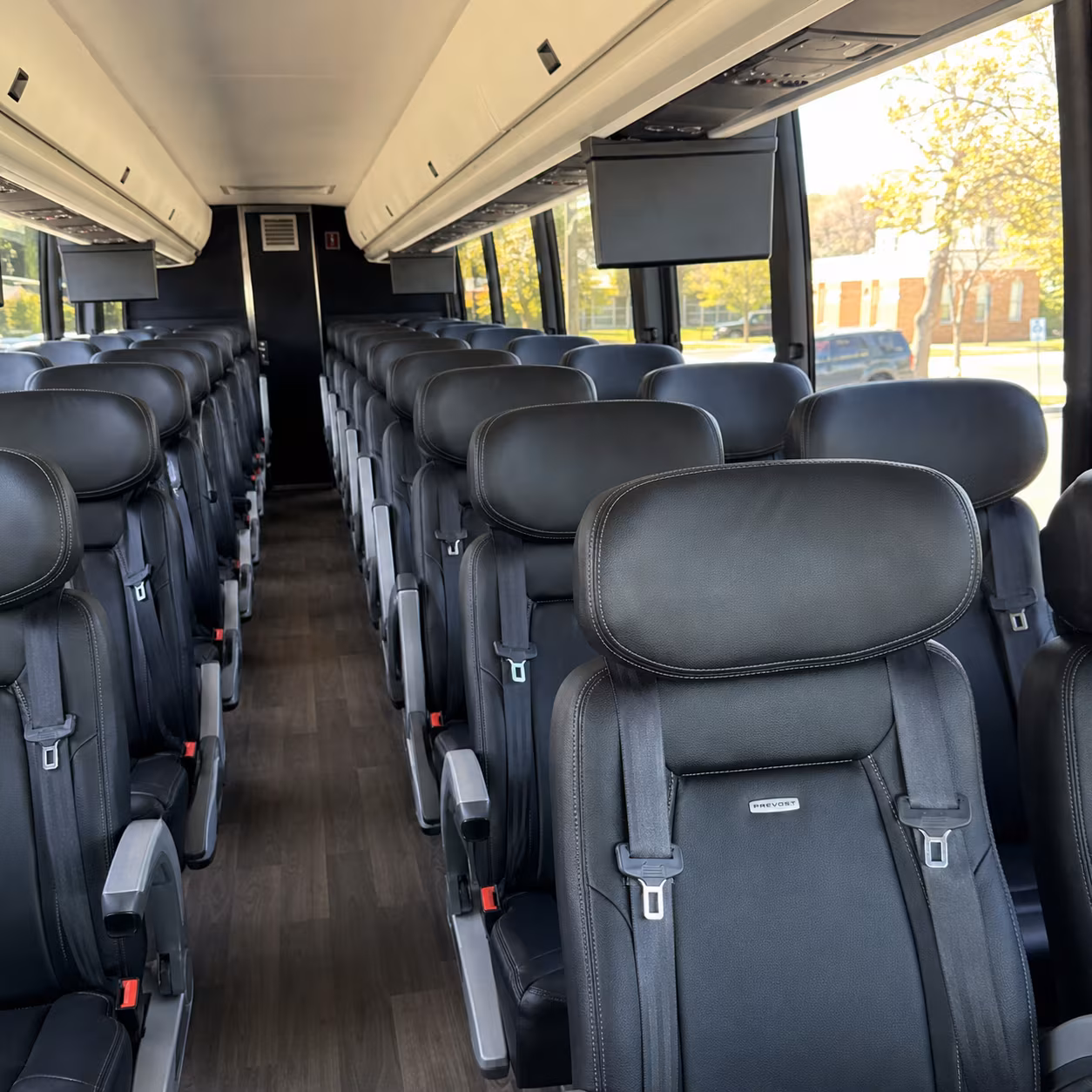 cincinnati 45 passenger charter bus inside