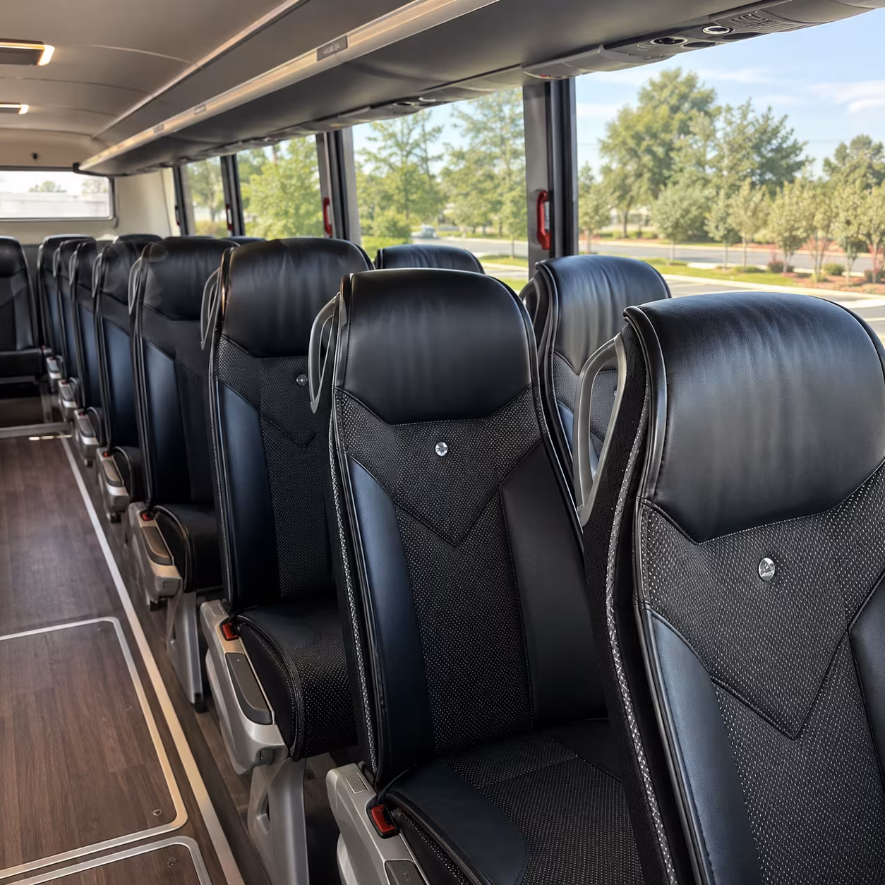 cincinnati 45 passenger charter bus interior