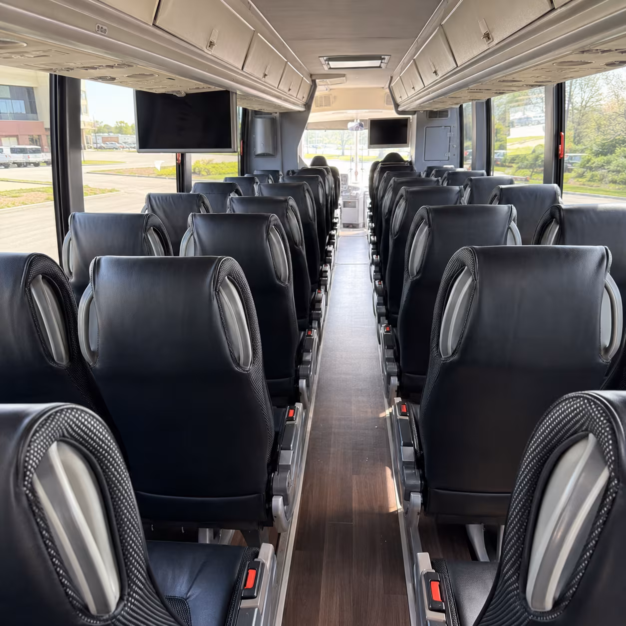 cincinnati 56 passenger charter bus inside