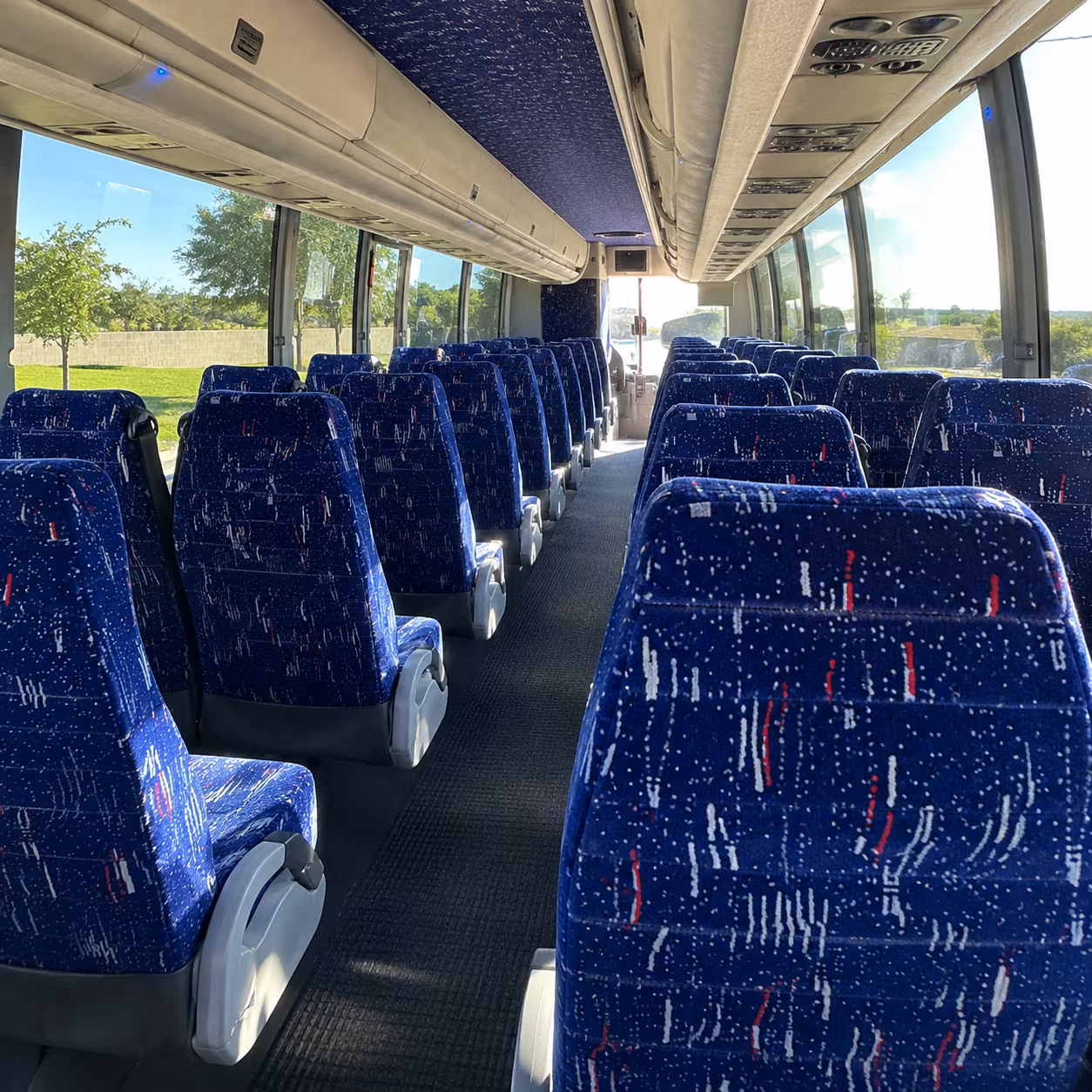 cincinnati charter bus interior